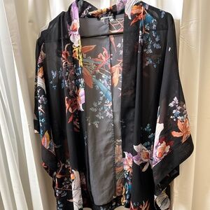 Maurice's Floral Kimona Open Sheer Top